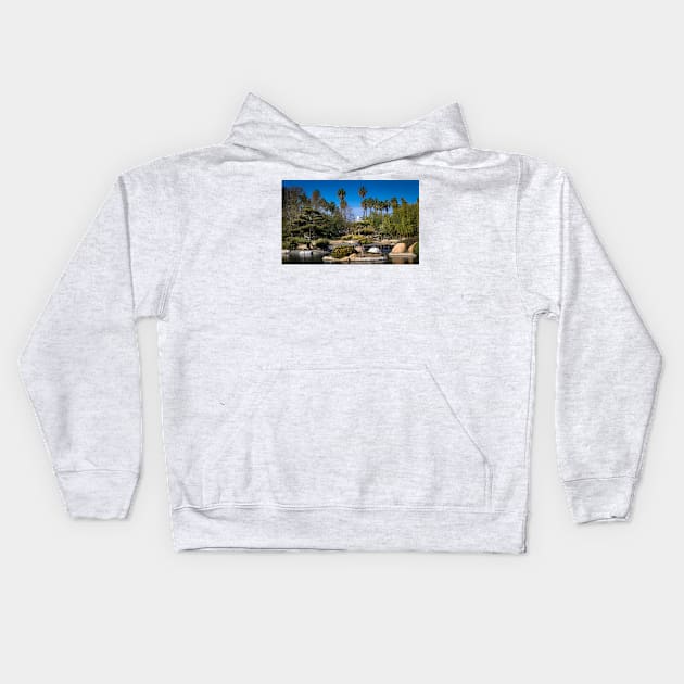 Japanese Garden Woodley Park California Kids Hoodie by Robert Alsop